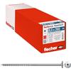 Fischer Viti per Legno e Costruzioni PowerFast FPF II WTP 8,0x260, Filettatura Parziale, Testa Svasata Flangiata, Impronta Torx, Zincata Bianca, 50 Pz, 568169