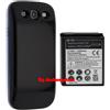 LOPURS Batteria+ Cover 4300Mah Per SAMSUNG GALAXY S3 NEO GT-i9301 POTENZIATA Nero