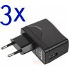 HUAWEI 3X CARICABATTERIA ORIGINALE HUAWEI 1A per G7 G8 G510 G610 G750 P7 P8 LITE NERO