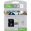 Scheda di Memoria PNY Elite micro SD256G Scheda di Memoria micro SD256GB + Adattatore SD, Velocità di Lettura fino a 100M