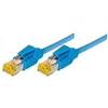 Tecline Cavo patch S/FTP PiMF Cat 6a blu 10 m per 10 Gigabit/s senza alogeni con cavo Dr