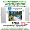 TECNOGM Kit 2 Antenne WiFi Esterno 1km T504 - Ponte Radio Professionale per Internet