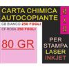 250x2 FF A3+ CARTA CHIMICA 80GR AUTOCOPIANTE BIANCA/ROSA STAMPANTE LASER/INKJET