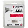 KINGSTON PENDRIVE 32GB MICRO DUO OTG TYPE-C DTDUO3C/32GB USB 3.1 CHIAVETTA PC