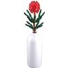 Stuban M38-B1101-18 - Set di fiori artificiali con vaso, 40 cm, colore: Verde e blu