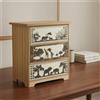 Cassettiera in Legno Stile Boho Mobiletto con Cassetti Manopole Tonde