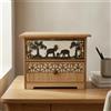 Cassettiera in Legno Stile Boho Mobiletto con Cassetti Manopole Tonde