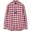 GANT Flanell-Karo Camicia da Uomo 3XL Luminoso Rosso con Bottoni Borsa Cotone