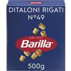 Barilla Pasta Ditaloni Rigati N.49, Pastina di Semola di Grano Duro, I Classici, Tempo di Cottura 12 Minuti, Confezione da 500g