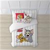 BL BELUM BELUM | Copripiumino Tom & Jerry | Copripiumino modello Tom & Jerry Basic | Copripiumino con bottoni | Copripiumino 100% cotone | Copripiumino (letto 150/160 (240 x 240 cm)