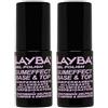 LAYLA Smalto semipermanente unghie Gumeffect Base&Top - Base e top coat semipermanente con potere ricostruente e rimpolpante - 5 ml (Confezione da 2)