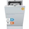 COMFEE' CDWEB914S-W Lavastoviglie da Incasso con 10 coperti, 8 Programmi, di avviamento ritardato, Funzione di Mezzo Carico, cloud wash, Asciugatura Extra - Inox