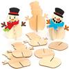 Baker Ross Pupazzo di Neve in Legno 3D (confezione da 6) - Attività Creative Natalizie