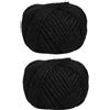 No 2Pezzi Corda di da 50 M per Lavori Artigianali di Scrapbooking - Nero V4J8