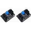 No 2X Adattatore per Ventola Un 3 Pin E 4 Pin PWM per PC Hub Ventola 4896