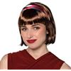 Boland 85101 - Parrucca Pin-up, taglio bob con frangia e fascia, capelli sintetici per Carnevale e cosplay, accessori per costumi di Carnevale