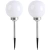 LUMI JARDIN 2 palline solari da attaccare ∅20cm MOONY W20 Bianco