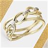 Anello Oro 18K 750 Mls. Bicolore. 12 Diamanti 0,80 Mm. 0,0760 Q. HSI2. 4,37 Gr