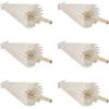 No 6 Pezzi di Carta Parasole 60 cm Ombrellone da Spiaggia Bianca Ombrello DIY 7458