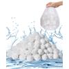VEVOR Palline Filtranti Piscina Filtro Sabbia 0,7 kg Riutilizzabili Bianco