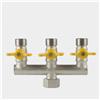 Valvola Gas Doccia Bagno 3 Vie 4 Vie Ottone per Idraulico Flessibile e Controllo