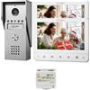 TMEZON Videocitofono Colori Telecamera Esterno 2xMonitor 7 Pollici con Trasformatore