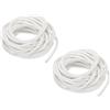 uxcell 2pcs Fascia in Schiuma Siliconica 6mm(0.24") 7.5 m per Sigillatura Bianca