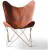 PARRYS LEATHER WORLD Artigiano Farfalla Sedia Confortevole Pieghevole Braccio Sleeper Sedile IN Pelle