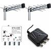 WEB Kit TV 2 Antenne UHF 8dB Amplificatore 30dB Alimentatore 12V 300mA Web