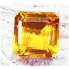 Brasiliano Giallo Topazio Taglio Quadrato 60.00 KT Certificato Loose Gemma ~