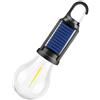 Lampada LED Solare Portatile per Tenda da Campeggio Uso Esterno 54g 6x6x18cm Mis