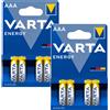 VARTA 8x Batterie Alcaline Varta Energy Value Pack R-03 R03 AAA da 1.5 V