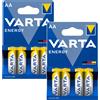 VARTA 8x Batterie Alcaline Varta Energy R-06 LR06 AA da 1.5 V