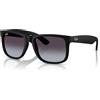 Ray-Ban Ray Ban 4165 Justin 55 601/8G Occhiali Sole Nero Gommato/Grigio Sfumato