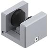 Helm 120100003005 GT-S 150-Guida a Pavimento per Porta Scorrevole in Vetro con Spessore di 8-12,76 mm, Alluminio anodizzato Argento