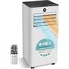 SereneLife Condizionatore Portatile, Climatizzatore Portatile, Pinguino Condizionatore 9000 BTU 2,34 kW, Compatto con Raffreddamento, Riscaldamento, Ventilatore, Deumidificatore e Telecomando, Grigio