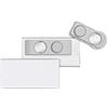 VELOFLEX - Targhetta VELOCARD 60 x 30 mm magnete, conf. 25 pezzi | Trasparenti, in PVC rigido, doppi magneti per un'elevata tenuta, non adatti a chi porta un pacemaker