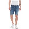 Replay - Ma981y Rbj.901 Short Stretch Bull, Pantalocini Denim Uomo