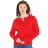 Tommy Hilfiger Giacca in Maglia Donna Cardigan C-Neck Cardigan con Chiusura con Bottoni, Rosso (Fireworks), L