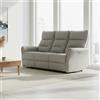 DecHome Divano Relax 3 Posti Reclinabile Elettrico 186x95x105 cm Grigio Softwave