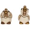 THUN - Set Gallo e Gallina in Ceramica Decorata a Mano, Linea Presep VWQa