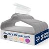 SereneLife Grucce Appendiabiti Antiscivolo in Velluto, 30 Stampelle gv8c