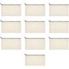 No 10 PCS Astuccio per Matite, Astucci Trucco In Tela Beige Multifunzionali H7B7