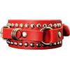 No Bracciale Unisex Punk Rocker Polsino nel Pelle Gotica con Punte Rivetti Bor2953