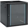 Armadio Rack da Parete 12U 65 x 60 x 46cm per Rete Switch DVR con Vetro e Chiave