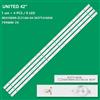 KIT 4 BARRE STRIP 9 LED TV UNITED 0D416D09-ZC21AG-04 303TT416036 FLTV-42K11