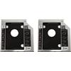 No 2X Vassoio Portadocumenti con Disco Rigido da 9,5 mm Universale 2 Porte HD4037
