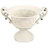 Vaso a urna europeo - Fioriera vintage in metallo con doppi manici in ghisa -