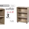 G LIBRERIA BASSA MODERNA 80*62*24 CM 3 RIPIANI ROVERE SBIANCATO MOBILE SCAFFALE