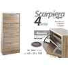 G SCARPIERA 4 ANTE SLIM SALVASPAZIO DOPPIE RIBALTA LEGNO MODERNA ROVERE H150*63*24
